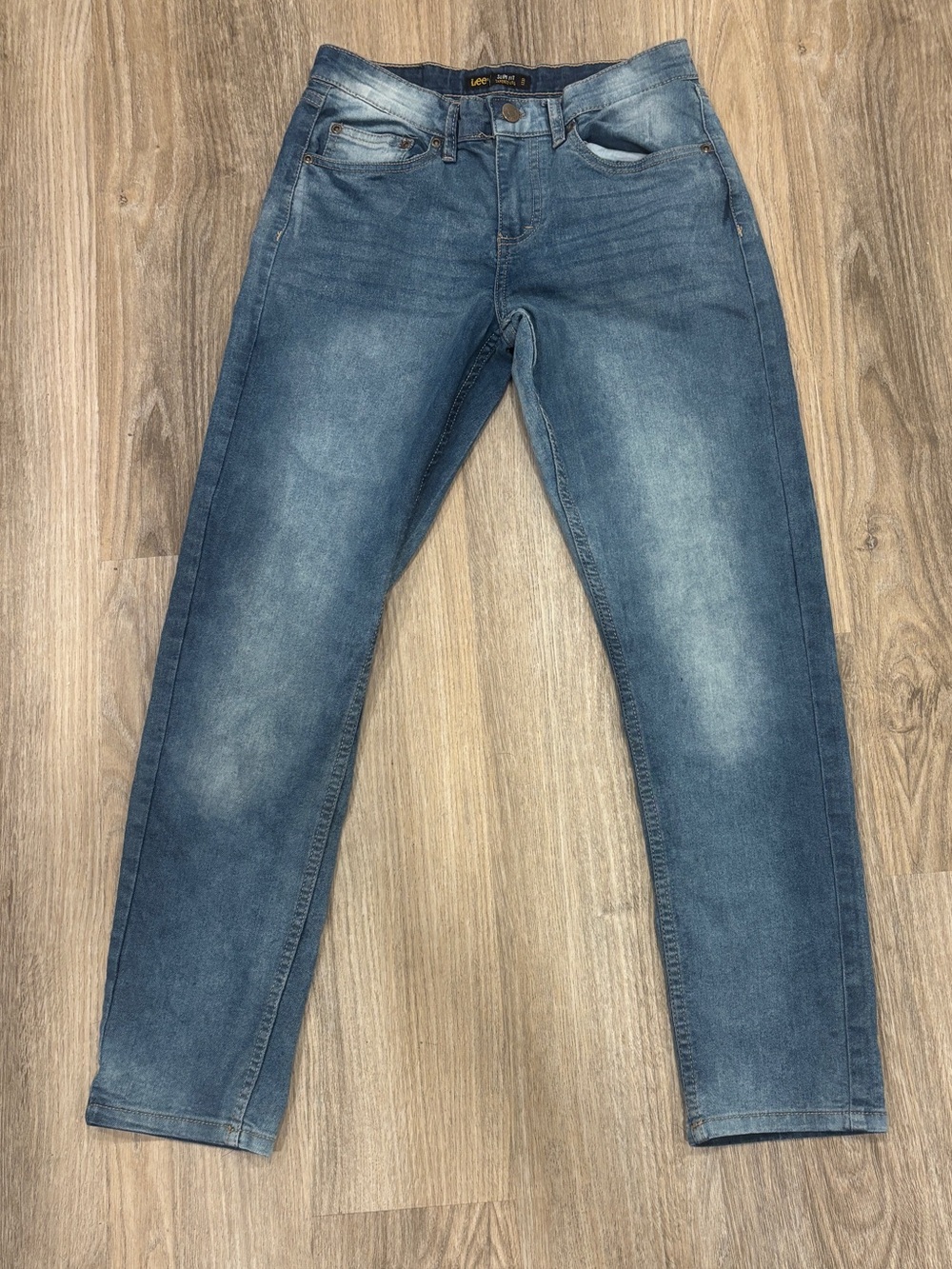 Lee Boy’s Slim Fit Tailored Leg Jeans in Medium Blue Wash